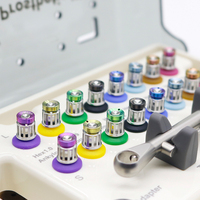 Wkrętak do implantów dentystycznych klucz dynamometryczny z grzechotką 10-70NCM 16 sztuk śrubokręt uniwersalny zestaw narzędzi do przywracania 4